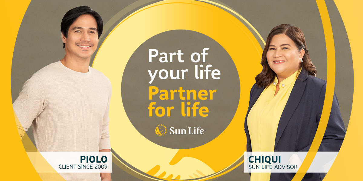 Sun Life celebrity ambassador Pilo Pascual with Sun Life Advisor Chiqui Pascual