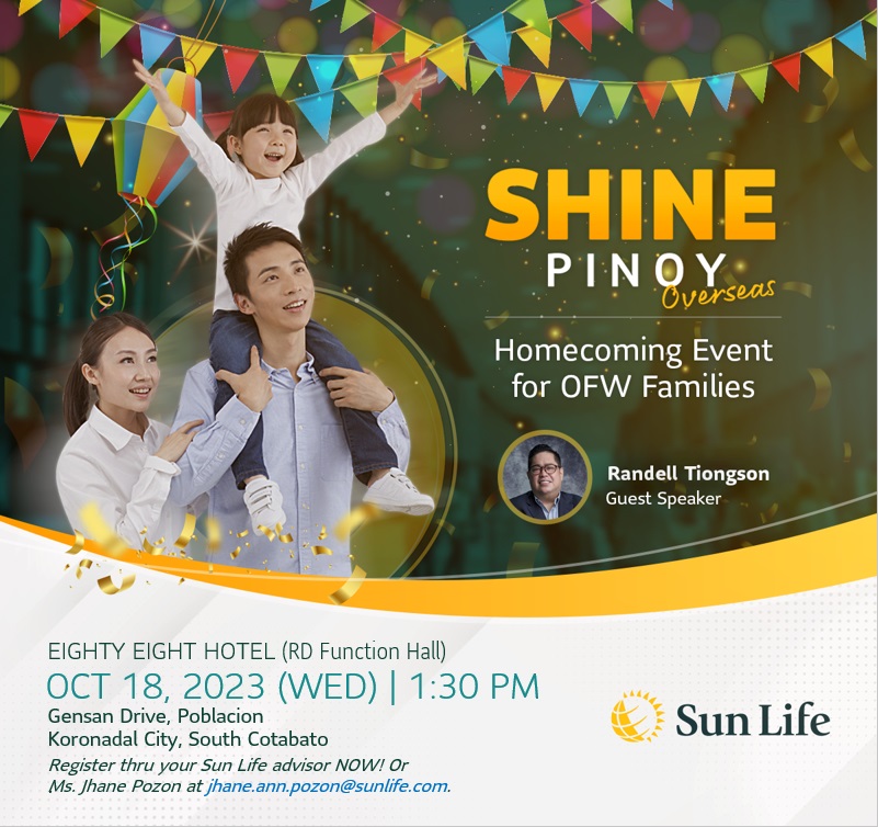 Sun Life Shine Pinoy Overseas Homecoming event art card