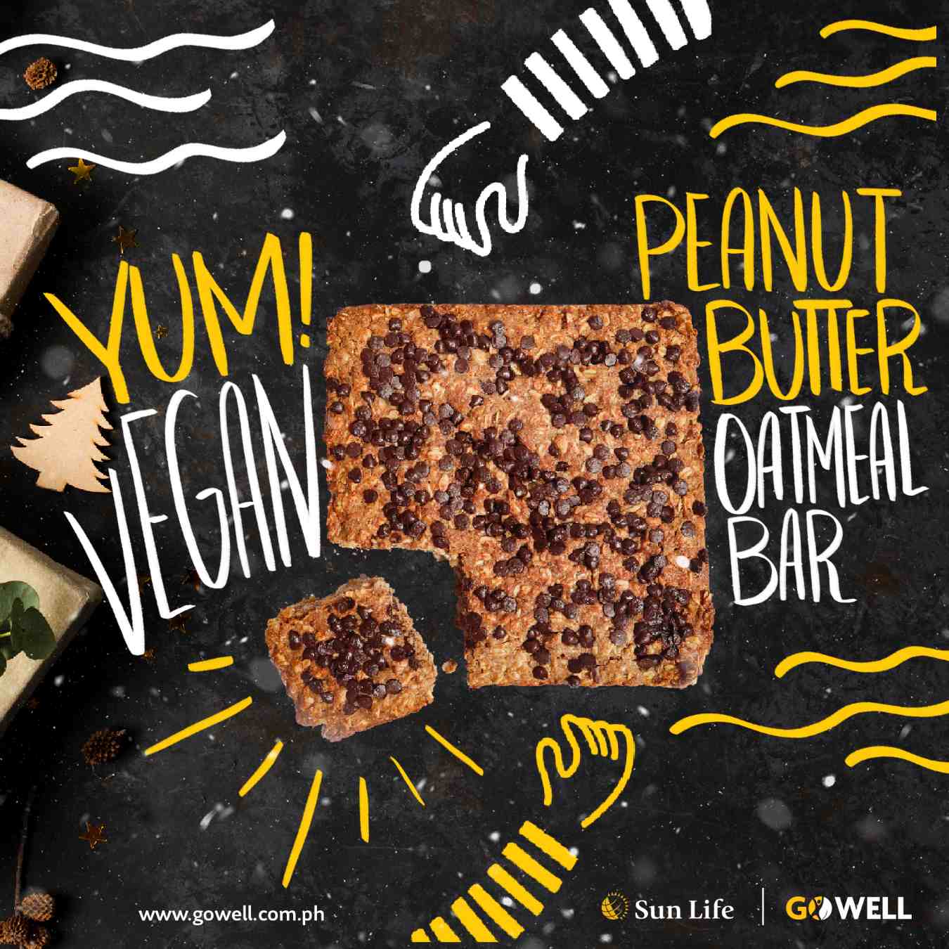 Vegan Peanut Butter Oatmeal Bars